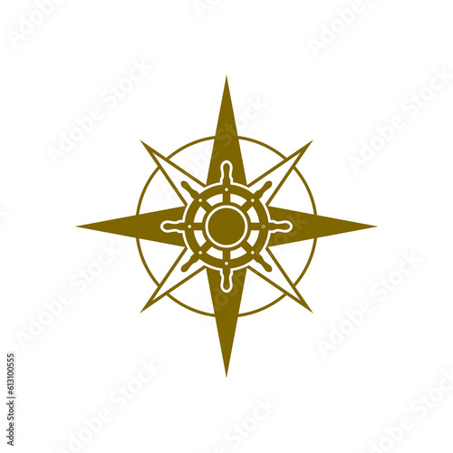 Wallpaper Mural Compass nautical logo icon isolated on transparent background Torontodigital.ca
