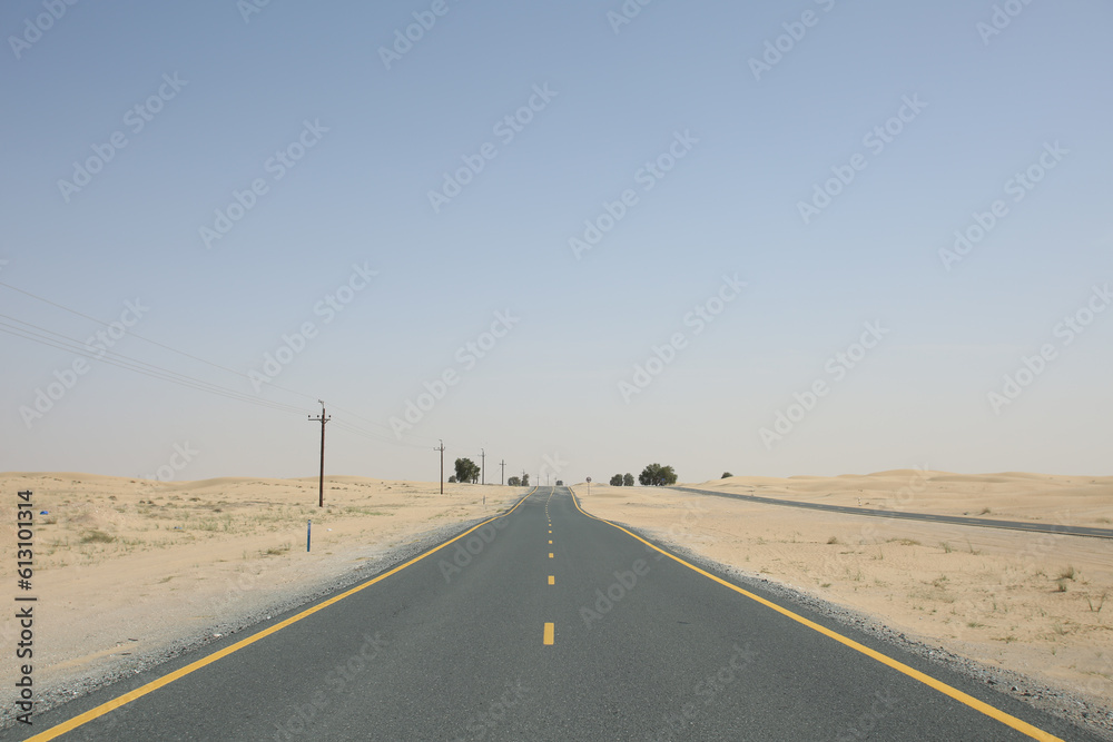 The hot desert landscape of Dubai. The hot desert landscape of Dubai.