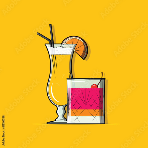 Glass of cocktails