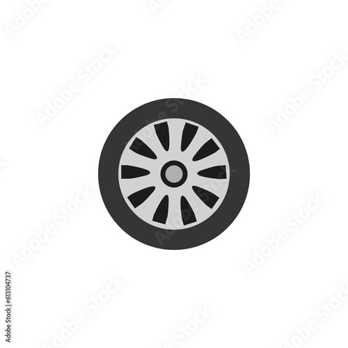 car wheel isolated on white