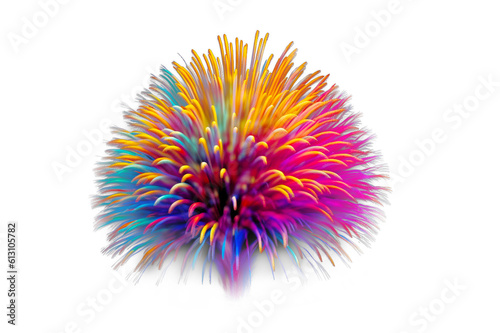 Fireworks isolated transparency background. Generative AI