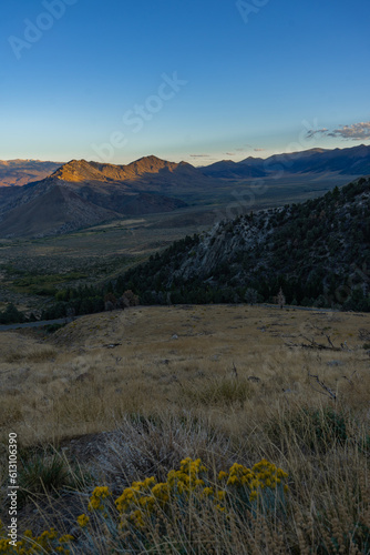 sunset in the mountains