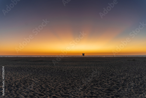 sunset on the beach