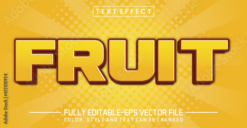 Fruit text editable style effect