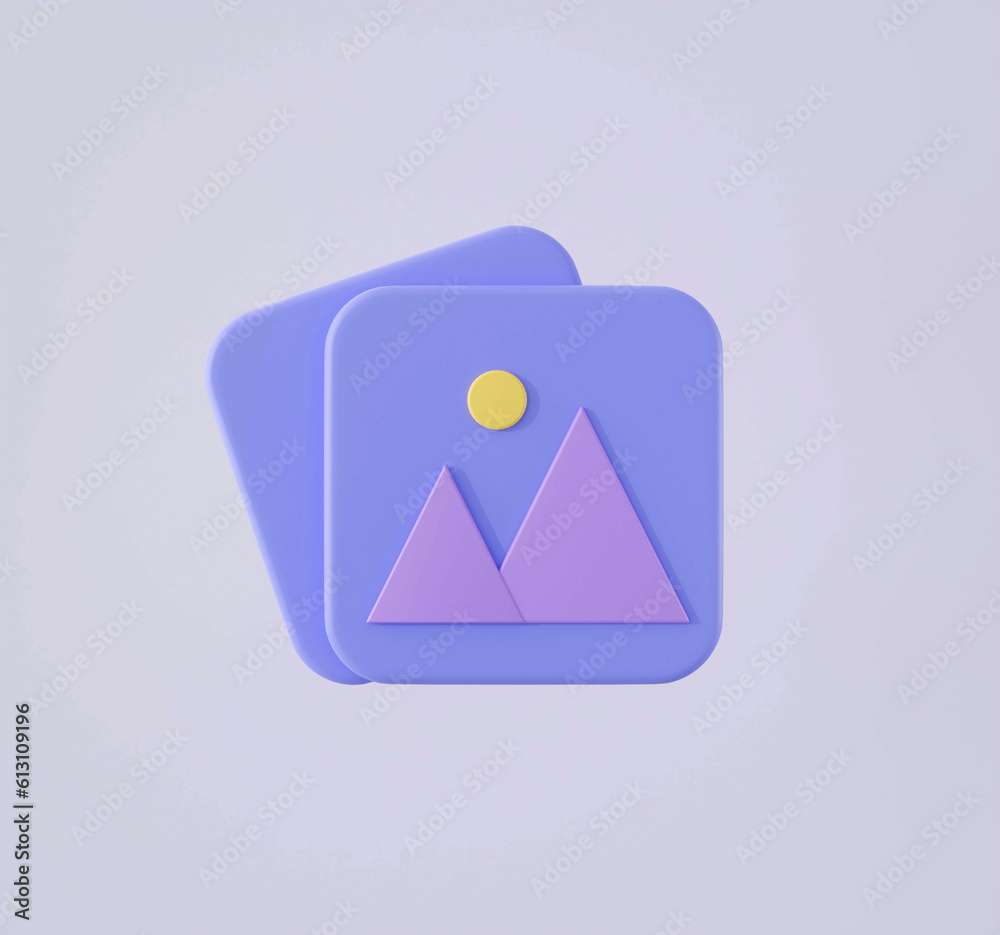 Blue picture file icon concept Isolated on background.photo,image,Gallery icon,jpg file and frame icon.3D rendering,illustration Blue picture file icon concept Isolated on background.photo,image,Gallery icon,jpg file and frame icon.3D rendering,illustration