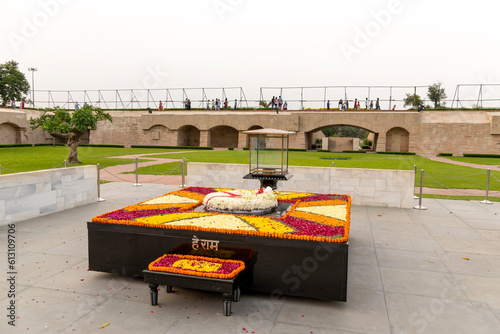 India Punjab Dheli Raj Ghat visit the tomb of Mahatma Gandhi photo