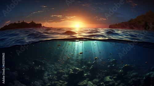 twilight over the world photography of ocean water with light reflected on the surface