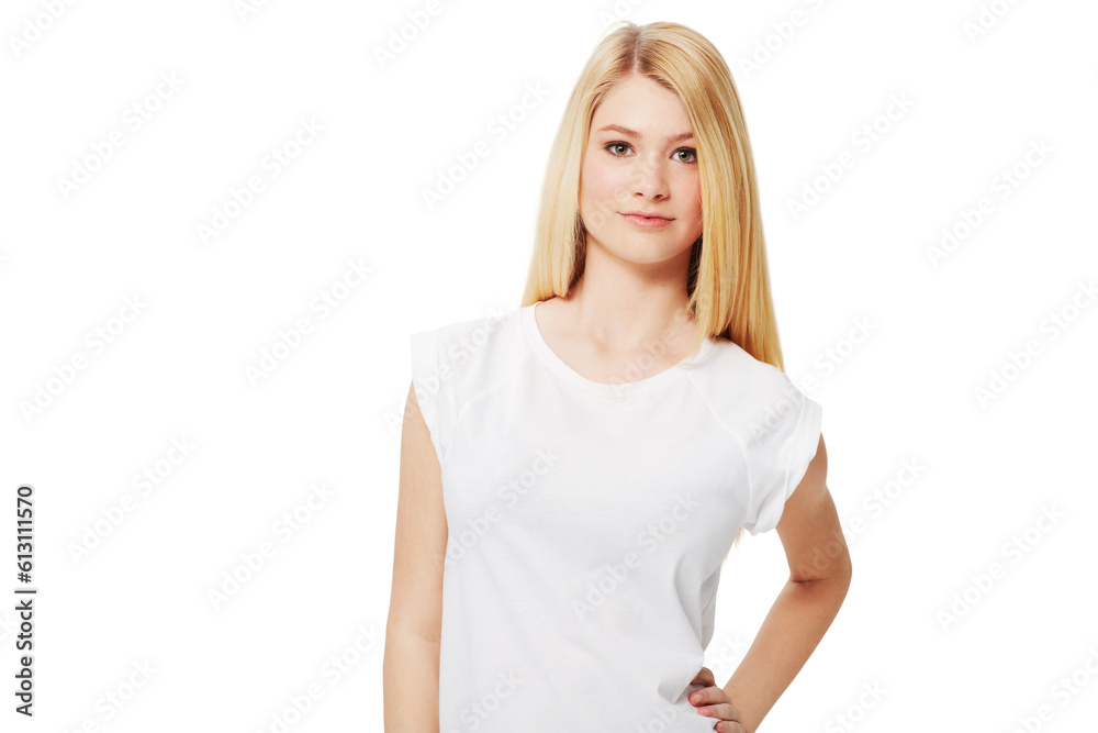 Portrait, student and woman with confidence or serious face, expression and natural beauty on isolated, transparent or png background. Girl, hand on hip and pose of empowerment, power or attitude Portrait, student and woman with confidence or serious face, expression and natural beauty on isolated, transparent or png background. Girl, hand on hip and pose of empowerment, power or attitude