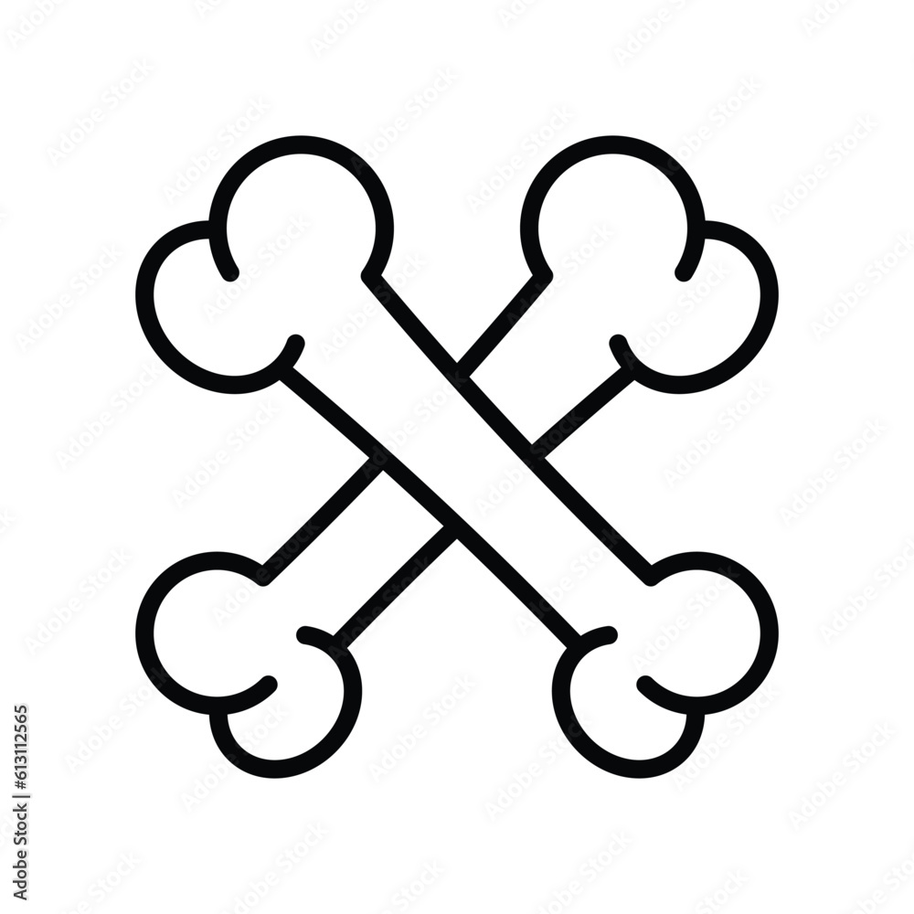 bone icon vector design template in white background bone icon vector design template in white background