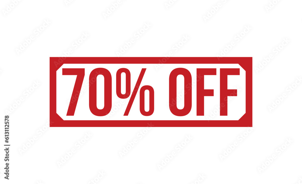 70% Off stamp red rubber stamp on white background. 70% Off stamp sign. 70% Off stamp. 70% Off stamp red rubber stamp on white background. 70% Off stamp sign. 70% Off stamp.