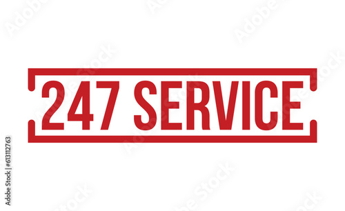 247 Service stamp red rubber stamp on white background. 247 Service stamp sign. 247 Service stamp.