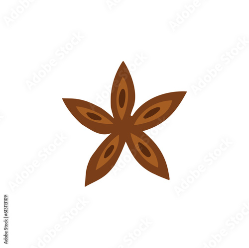 Cartoon anise star autumn fall Thanksgiving font element, alphabet typeface in shape of multiple sign. Vector aniseed healthy food, spicy condiment