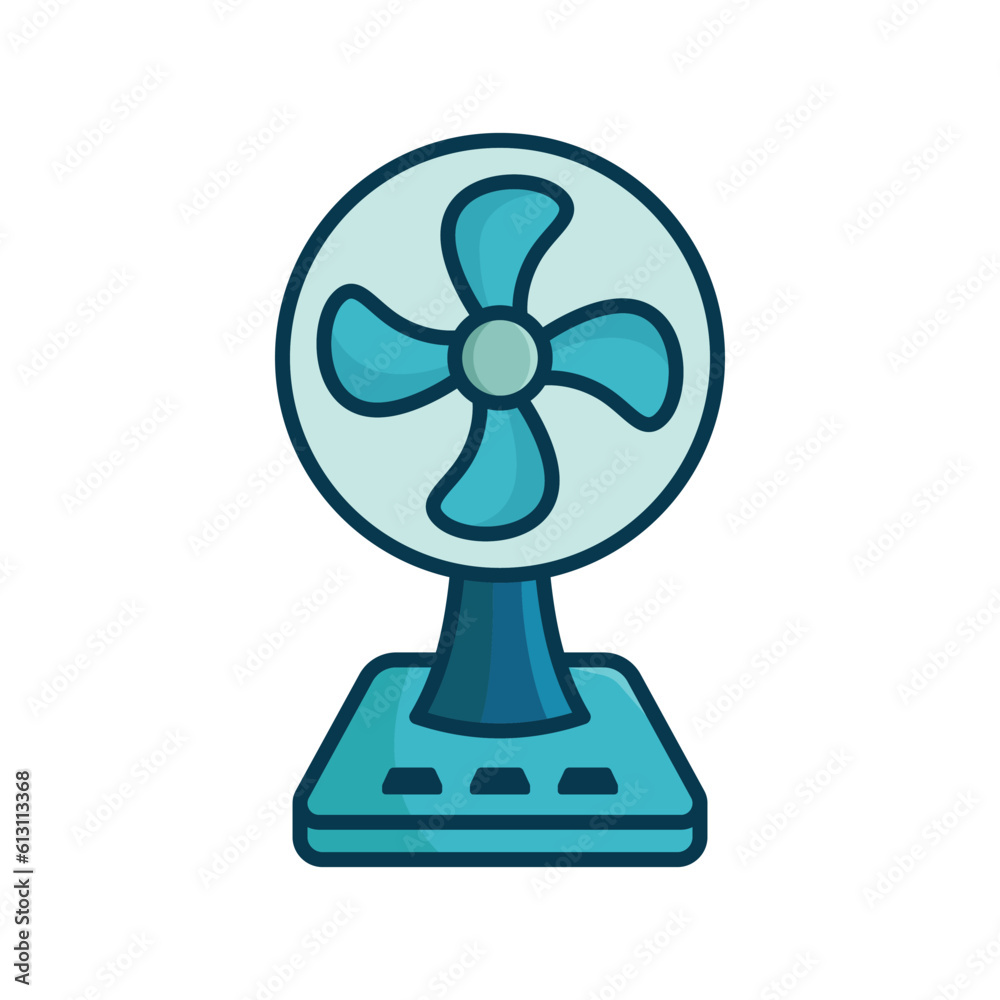 electric fan icon vector design template in white background electric fan icon vector design template in white background