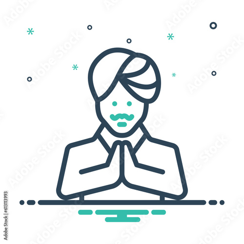 Mix icon for greeting 