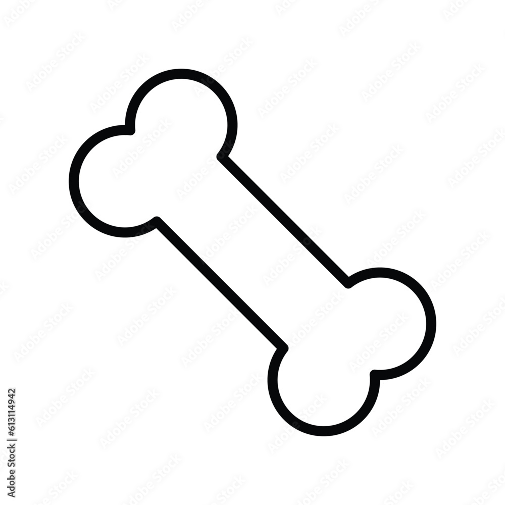 bone icon vector design template in white background bone icon vector design template in white background