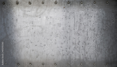 Grey grunge metal textured wall background