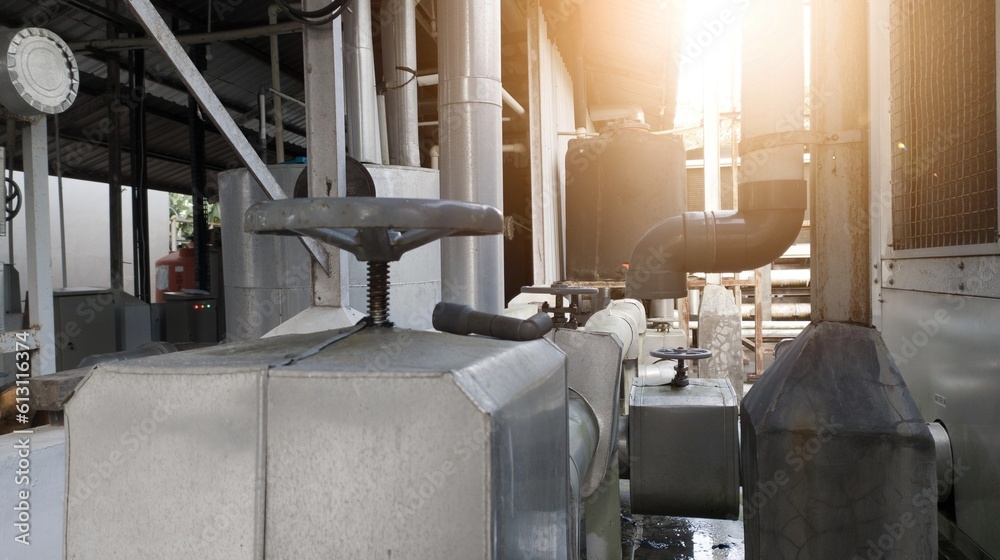 Instalation industrial pipe water chiller line pipe.pipe water cooled chiller system. Instalation industrial pipe water chiller line pipe.pipe water cooled chiller system.