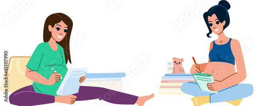 birth plan woman vector. baby pregnancy, nursery abortion, calendar shower, insurance fertility, consent period birth plan woman character. people flat cartoon illustration