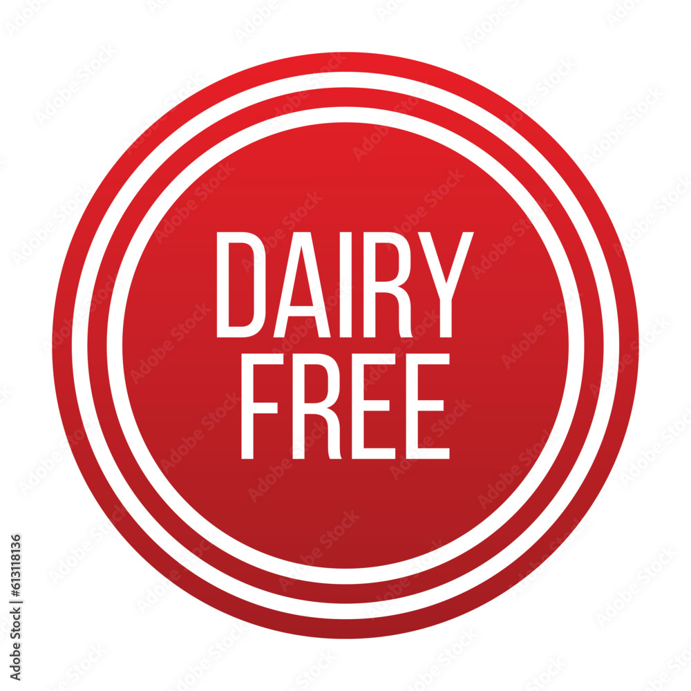 Dairy free banner design. Dairy free icon. Flat style vector illustration. Dairy free banner design. Dairy free icon. Flat style vector illustration.
