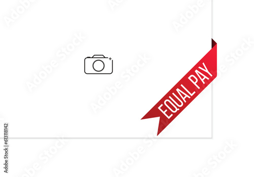Vector illustration modern Equal pay banner, Isolated web element.