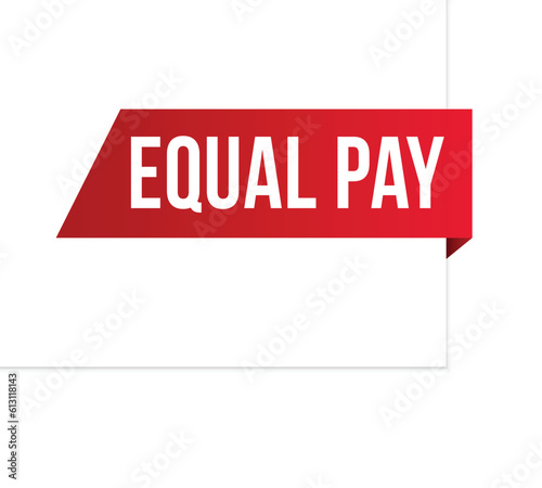 Vector illustration modern Equal pay banner, Isolated web element.