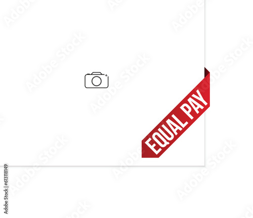 Vector illustration modern Equal pay banner, Isolated web element.