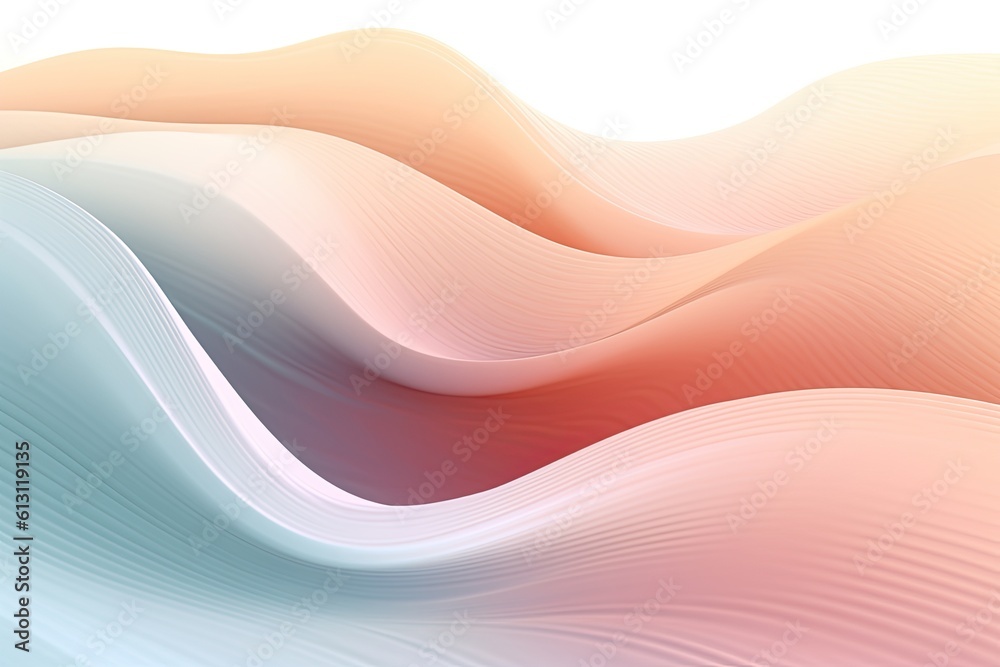 Fototapeta premium ai generated Abstract Wave Background Image. Pastel Tones.