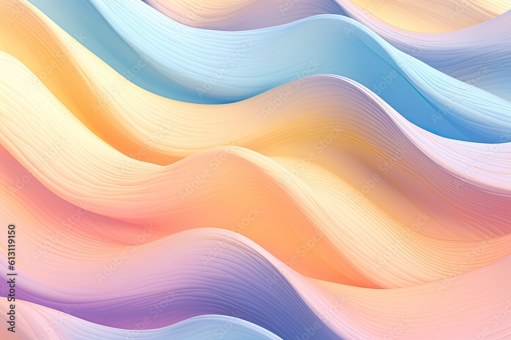 Obraz premium ai generated Abstract Wave Background Image. Pastel Tones.