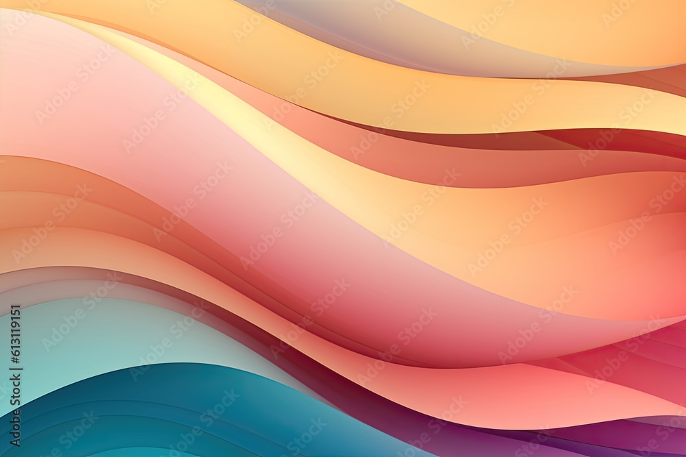 ai generated Abstract Wave Pastel Tones.