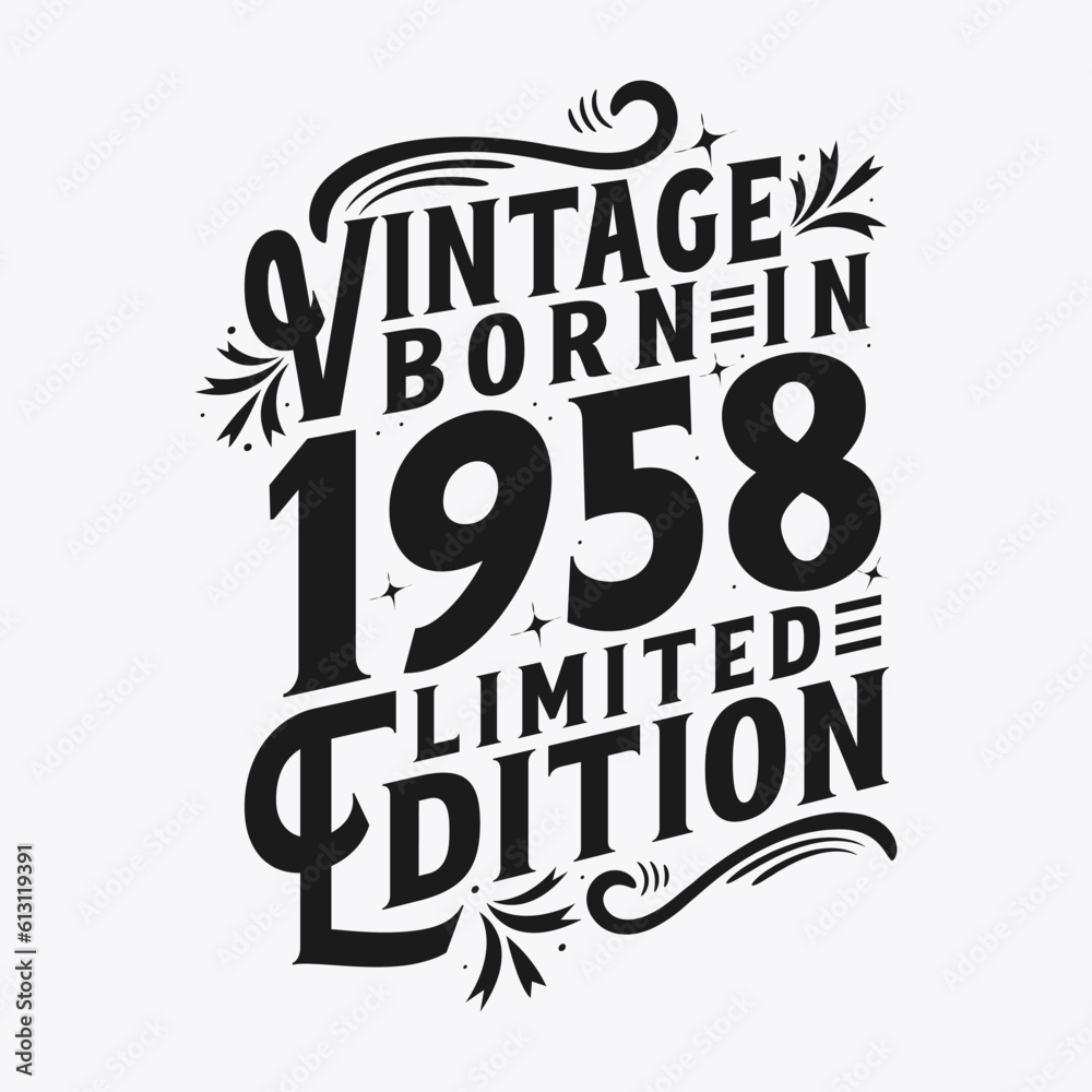 Vintage Born in 1958, Born in Vintage 1958 Birthday Celebration