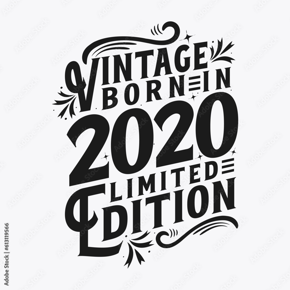 Vintage Born in 2020, Born in Vintage 2020 Birthday Celebration