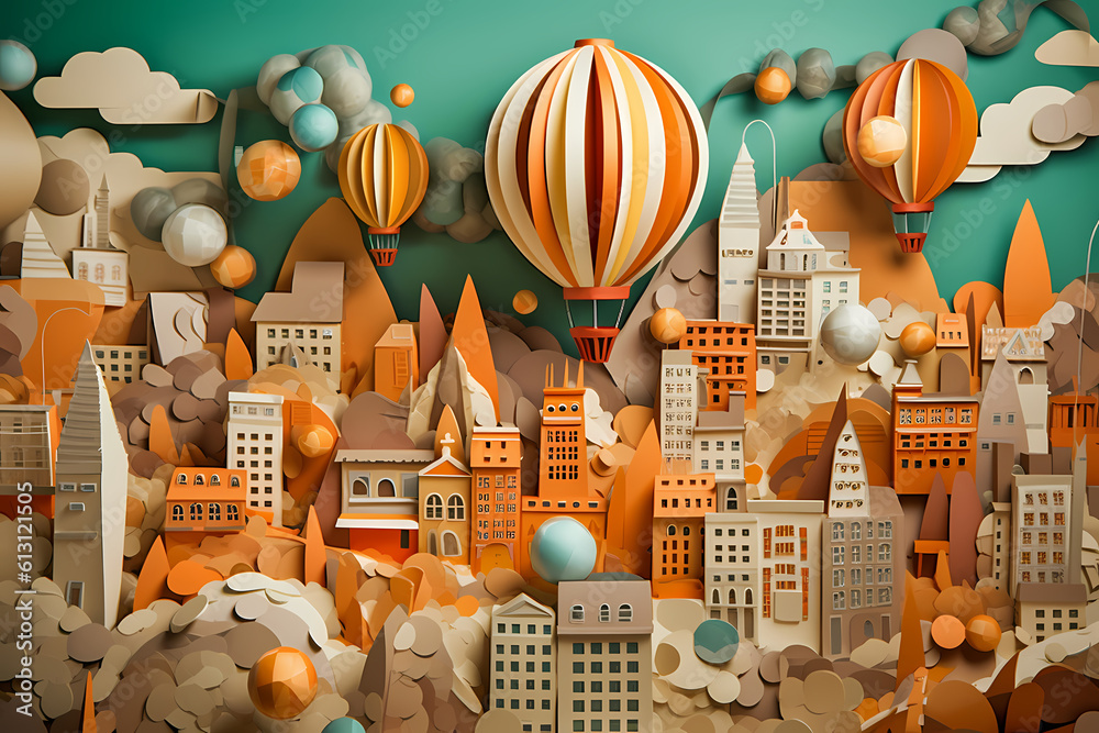 balloon in the city