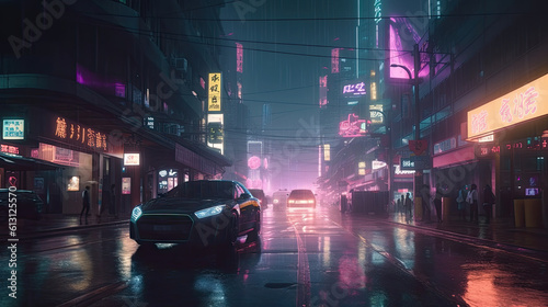Hong Kong urban scenes, night, neon light