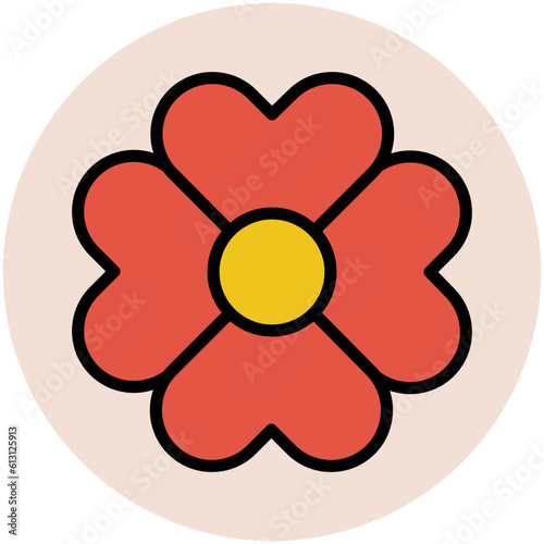 Fotografie An eye catchy flat icon of flower