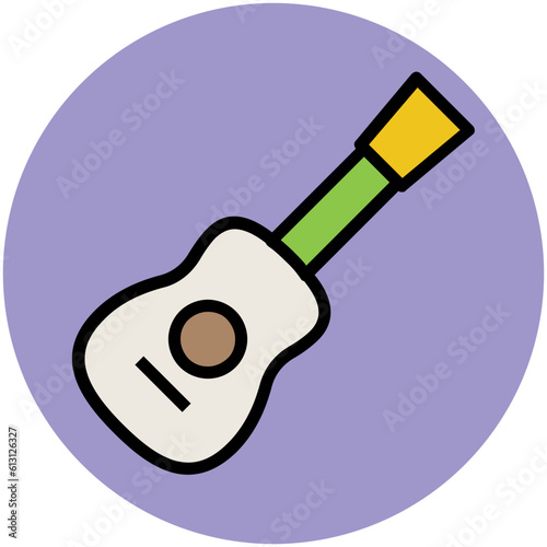 Premium flat rounded icon of music 