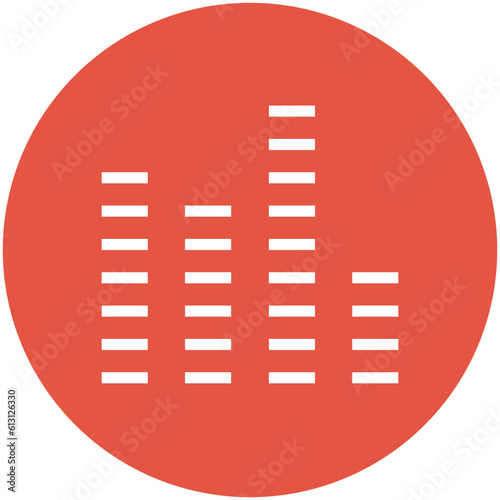 Premium flat rounded icon of music 