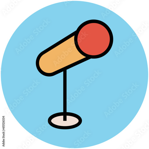 Premium flat rounded icon of music 