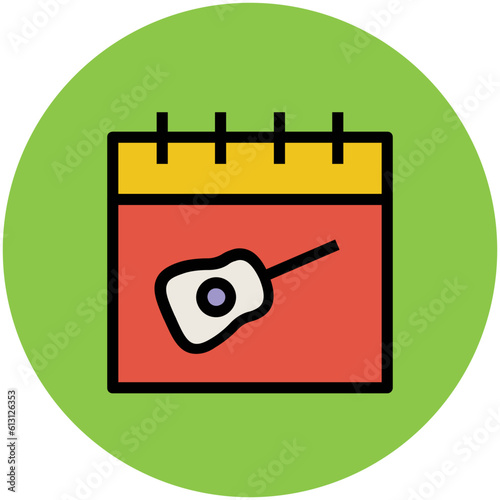 Premium flat rounded icon of music 