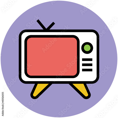 Premium flat rounded icon of music 