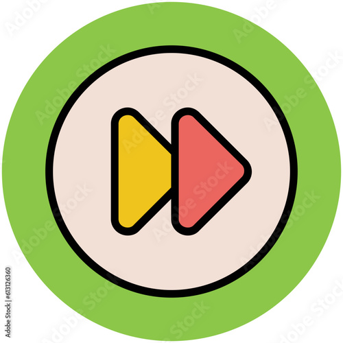 Premium flat rounded icon of music 