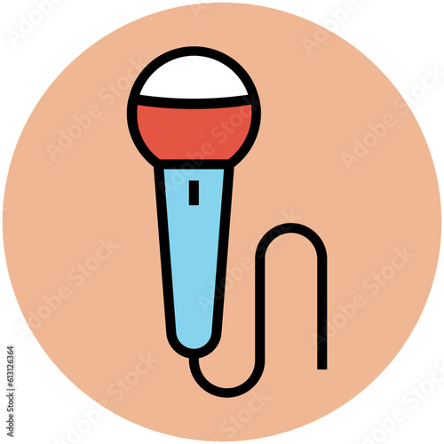 Premium flat rounded icon of music 