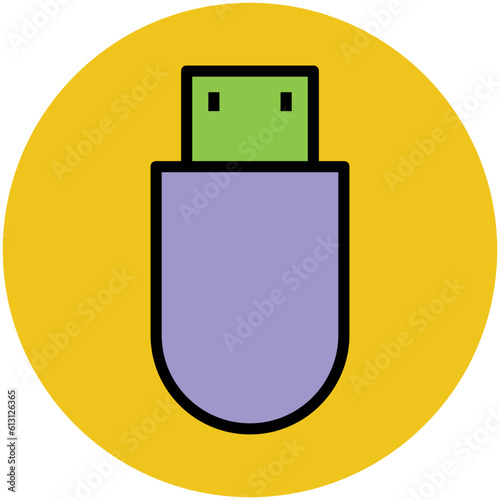 Premium flat rounded icon of music 