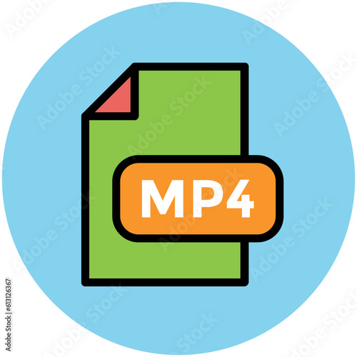 Premium flat rounded icon of music 