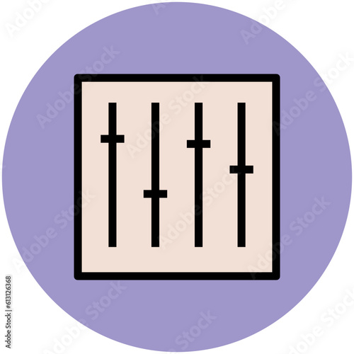 Premium flat rounded icon of music 