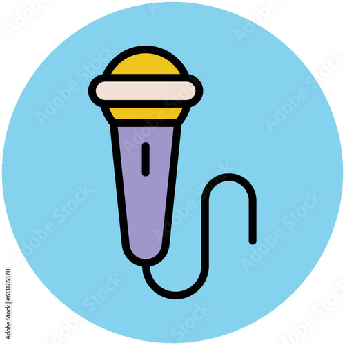 Premium flat rounded icon of music 