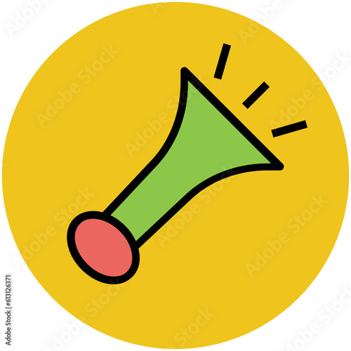 Premium flat rounded icon of music 