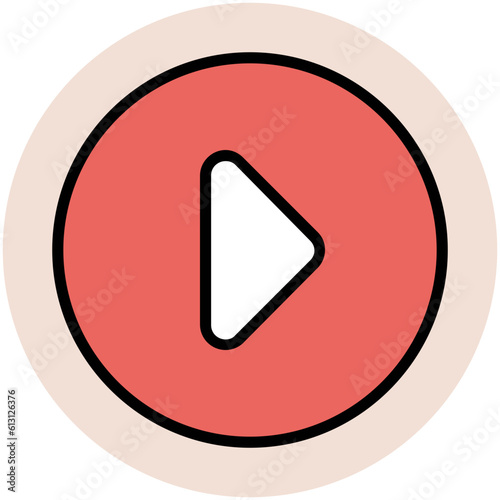 Premium flat rounded icon of music 