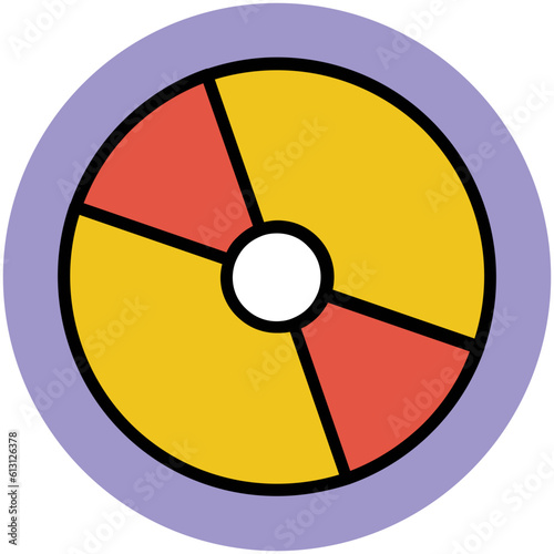 Premium flat rounded icon of music 