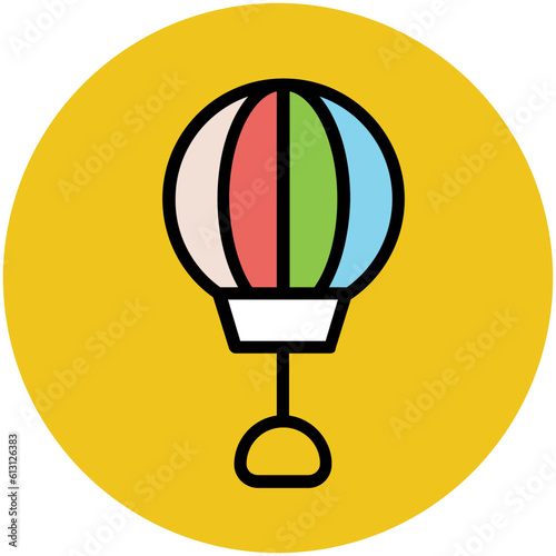 Premium flat rounded icon of music 