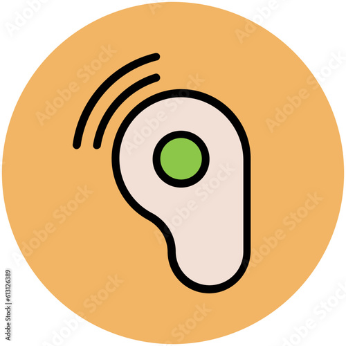 Premium flat rounded icon of music 